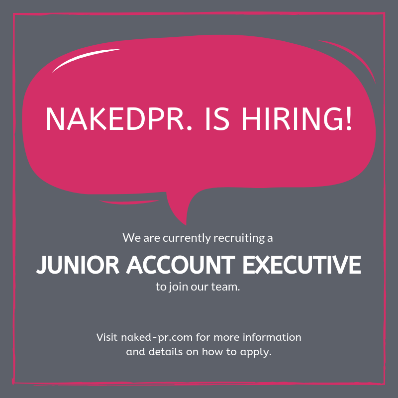We're excited to announce that we are currently recruiting a Junior Account Executive to join our exceptional team.

Find out more on our website here: bit.ly/300JByZ. #NakedPR #PRAgency #Belfast #JobFairy #RecruitNI #JobsNI