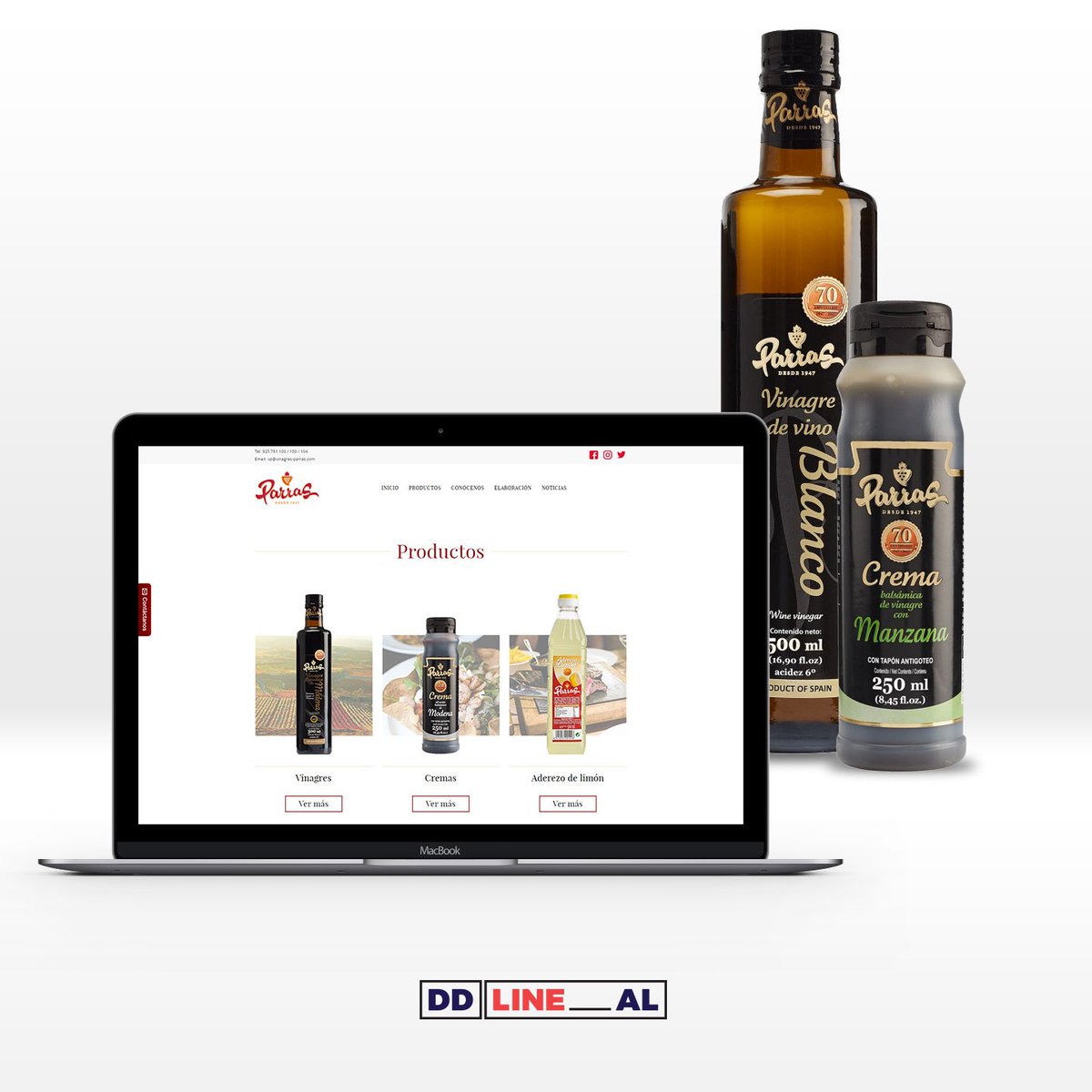 DD_Lineal's tweet photo. @vinagresparras , una marca con más de 70 años de antigüedad, nos encarga actualizar su web. En este caso hemos querido combinar una parte corporativa, con las páginas informativas de la empresa, junto con una tienda online. 
💻 Más detalles y fotos en nuestra web 🖥️ https://t.co/72z5dVRTVj