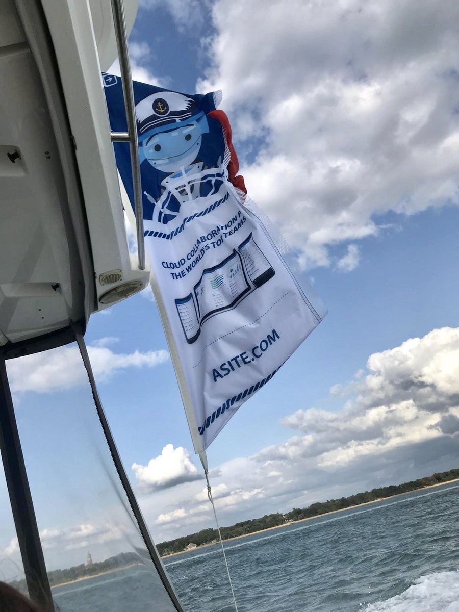 ASITE's tweet photo. Thank you for joining us at #CowesWeek2019 and rocking the boat with #Adoddle โต๏ธ @mountanvil & Concentre Consulting @Asite #ITsAdoddle https://t.co/aepOlXe3B4
