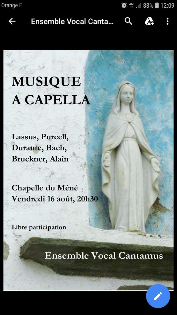 Ce vendredi 16 août au soir, sur l'île de Groix  #EnsembleVocalCantamus cc <a href="/musiqueagroix/">Musique à Groix</a>