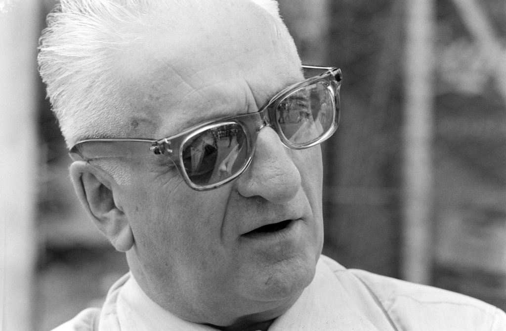 GoodwoodRRC's tweet photo. #OnThisDay in 1988 Enzo #Ferrari, former racing driver, founder of his own team and the most famous sportscar manufacturer in the world, died, aged 90. Just a few weeks after his death, his beloved red cars took an historic 1-2 at Monza – Scuderia Ferrari’s home race. 
#gwflatout https://t.co/HrjYcgHLyh