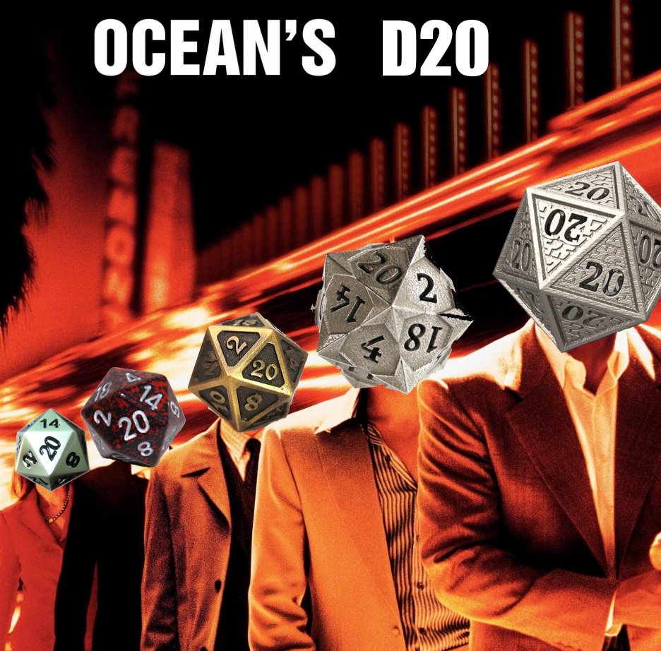 Crit_Chat's tweet photo. How would your D&D group do in a heist??
#TagYourGroup #dnd #dnd5e #critchat #podcast #podernfamily #oceans11 #d20 https://t.co/ETyqg3uKdB