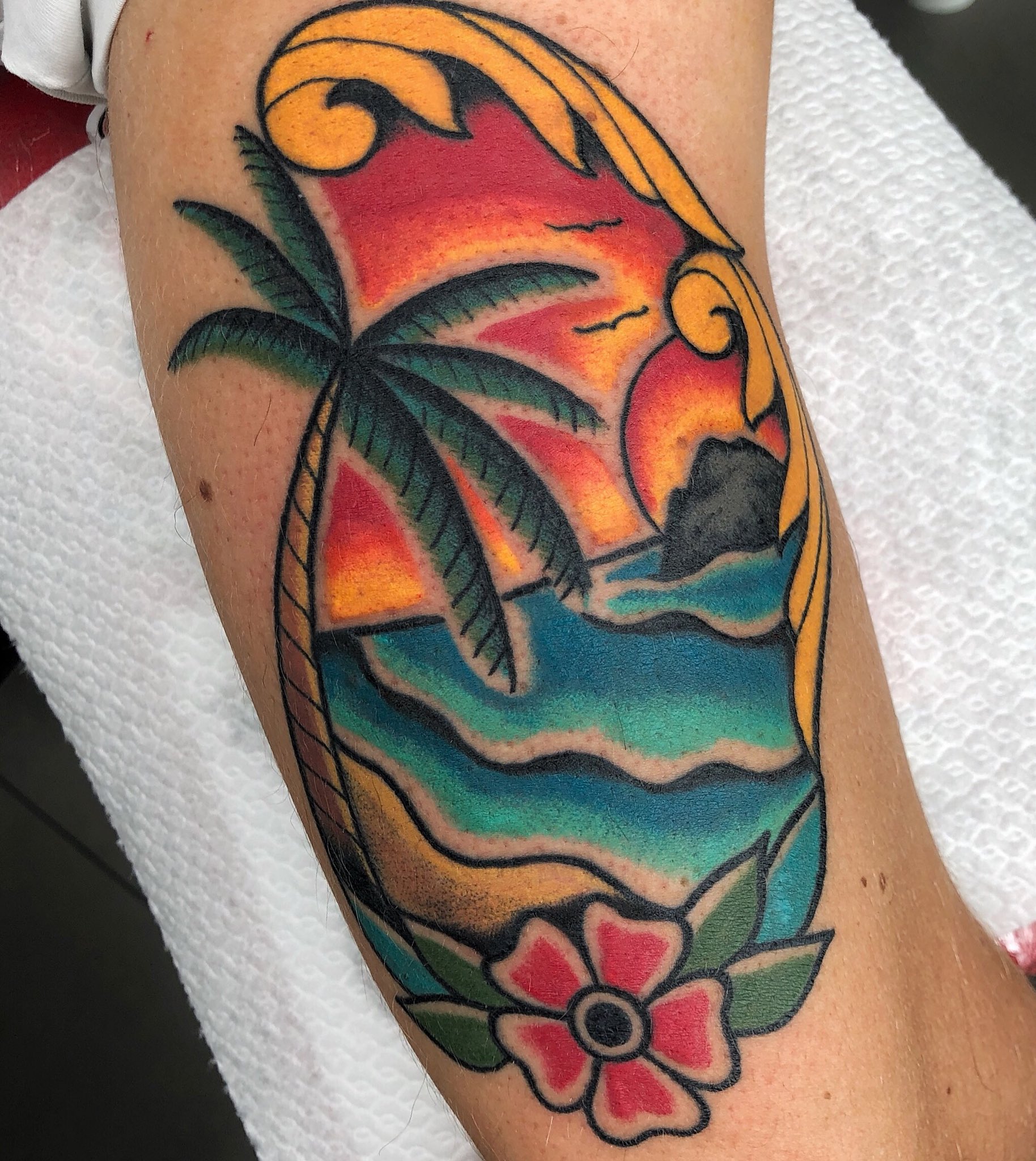 16 Summery Beach Tattoos For Your Own Tropic Thunder  Tattoodo
