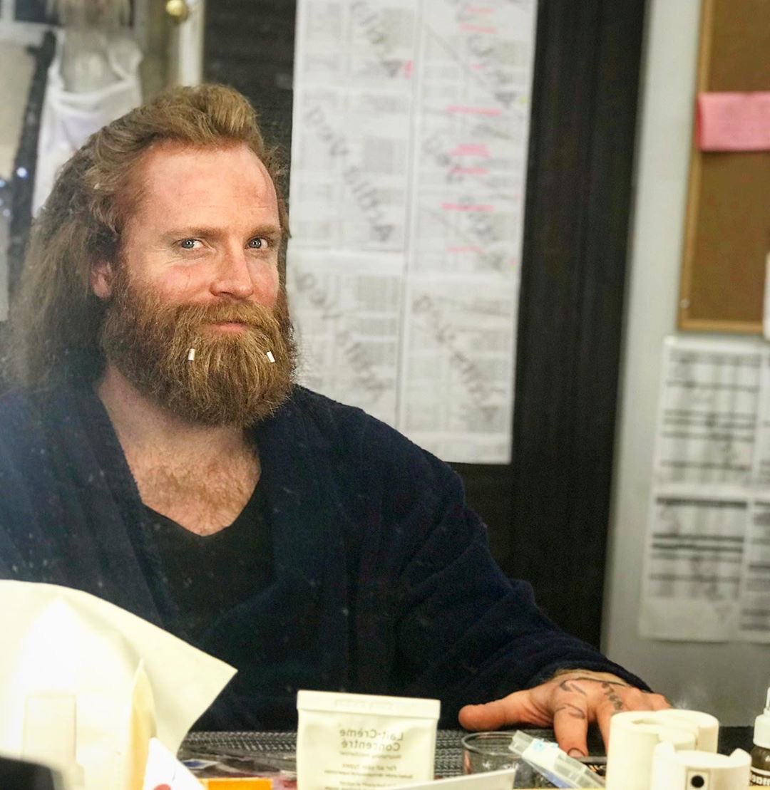 TheLastKingdom's tweet photo. Repost from @MagnusBruun5 - Back in the makeup trailer getting ready to be a Cnut once again.🔥 #thelastkingdom #season4 #onceacnut https://t.co/FKhJ2HTaMj