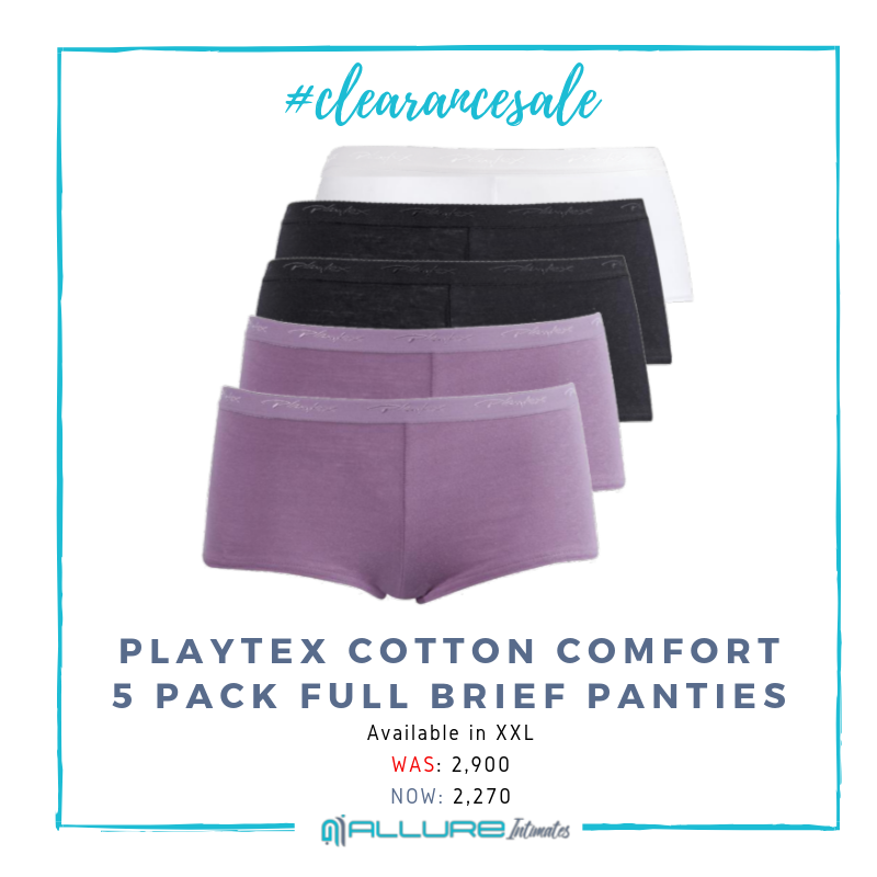 AllureIntimates's tweet photo. Appropriately named are the #Playtex Value Panty Packs - get your favourite style in 3 or 5 packs and experience their super snug 100% Cool Comfortยฎ cotton undies for less!
#AllureIntimates #RadianceFromWithin #SALE
More here: https://t.co/fMlH1JMODD https://t.co/jqRuLAmlud