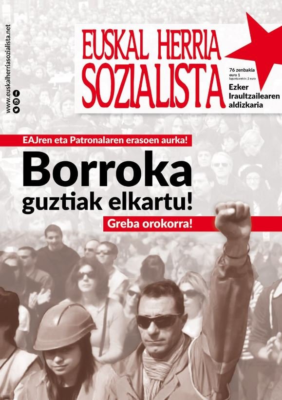 📰 EAJ eta patronalaren erasoen aurka borroka guztiak elkartu! Greba orokorra!
👉 Irakurri hemen Ezker Iraultzaileko kideen artikulua: naiz.eus/eu/iritzia/art…
