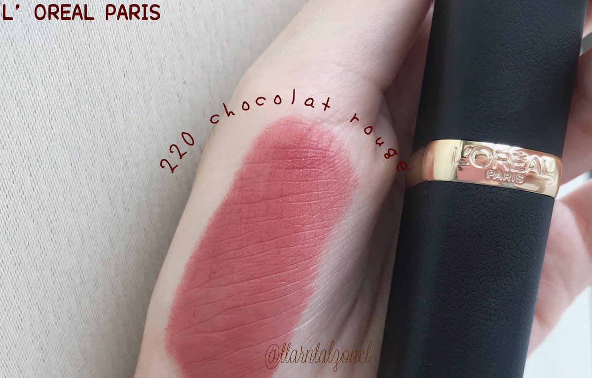 ttarntalzonel's tweet image. ชอบ Matte lipstick by #ColorRiche    ของลอรีอัลมากกสีดีกลบสีปากมิดเป็นลิปเนื้อแมทแต่ไม่ทำให้ปากแห้งพกพาสะดวกด้วยแนะนำเลย ส่วนตัวชอบสีเบอร์ 220 สีชมพูอมแดงๆทาได้ทุกวัน #ColorRiche #LorealParisTH #ไว้รีวิวห้ามขายของโว้ยยย