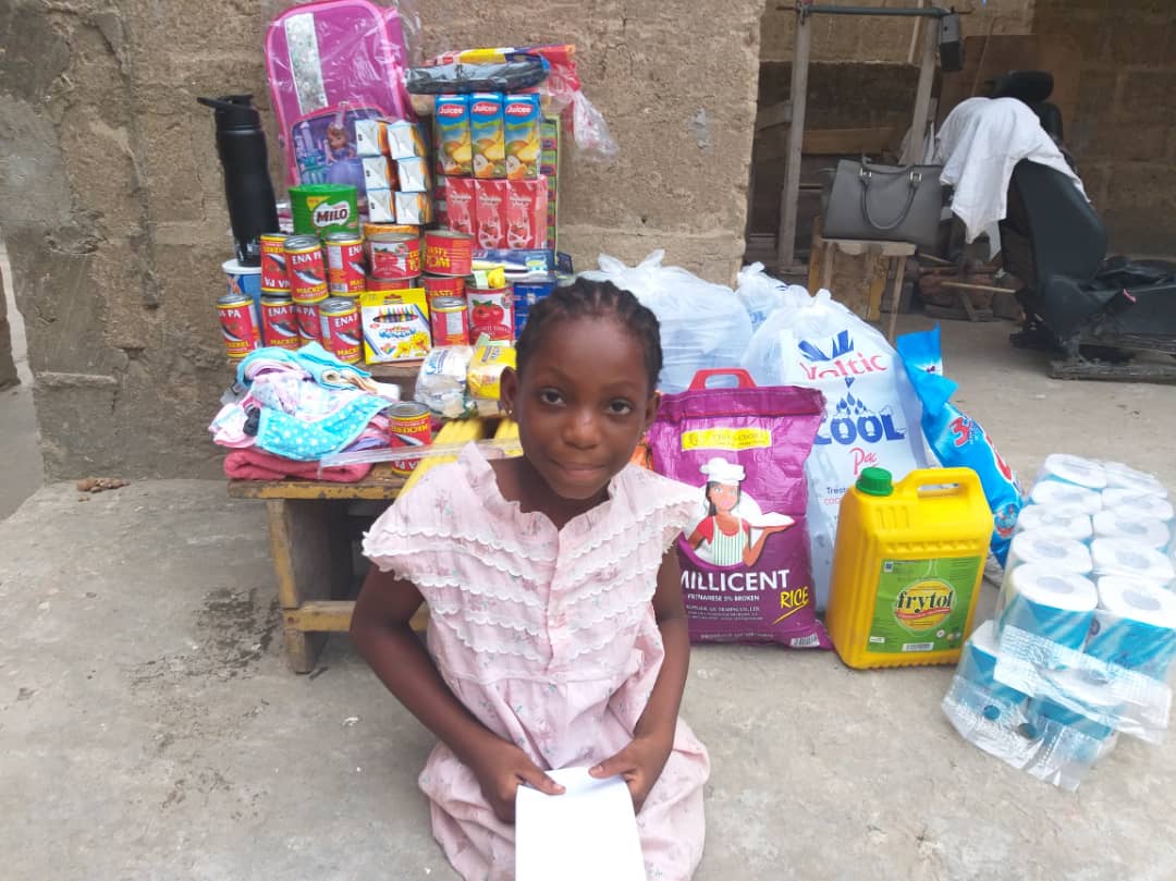 abfghana's tweet photo. An inspiring young girl with a dream: Perpetual Sabbah lives with her father, is 8 years old &amp; in class 3. She is said to have been abandoned by her mother. As part of our 100 Girls Project, ABF Ghana donated these items to her and paid her fees. #makinganimpact #100girlsproject https://t.co/7y2LJ1LLFe
