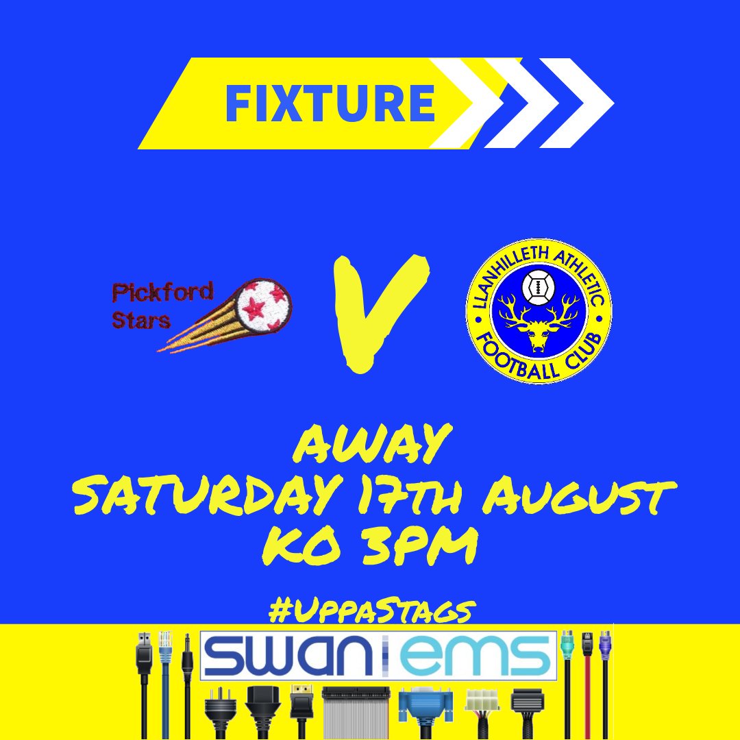 LlanAFC's tweet photo. THIS WEEKS FIXTURE:
🆚 @PickfordStars
🏟️ Away (NP22 5AX)
⏰ 15:00
🏆 League
#UppaStags 🦌 https://t.co/JgVeNk5U8W
