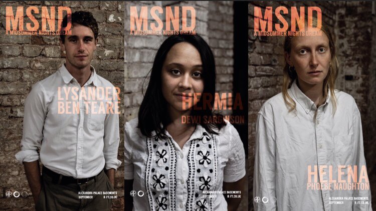 Getting excited for <a href="/RIFT___/">RiftToDeathツ</a>'s MSND at <a href="/Yourallypally/">Alexandra Palace</a>, opening 3 September. Don't miss <a href="/TeareBenjamin/">Solanians</a> as Lysander, <a href="/dewisarg/">Dewi Mutiara Sarginson</a> as Hermia, and Phoebe Naughton as Helena! Tickets at bit.ly/305iumK