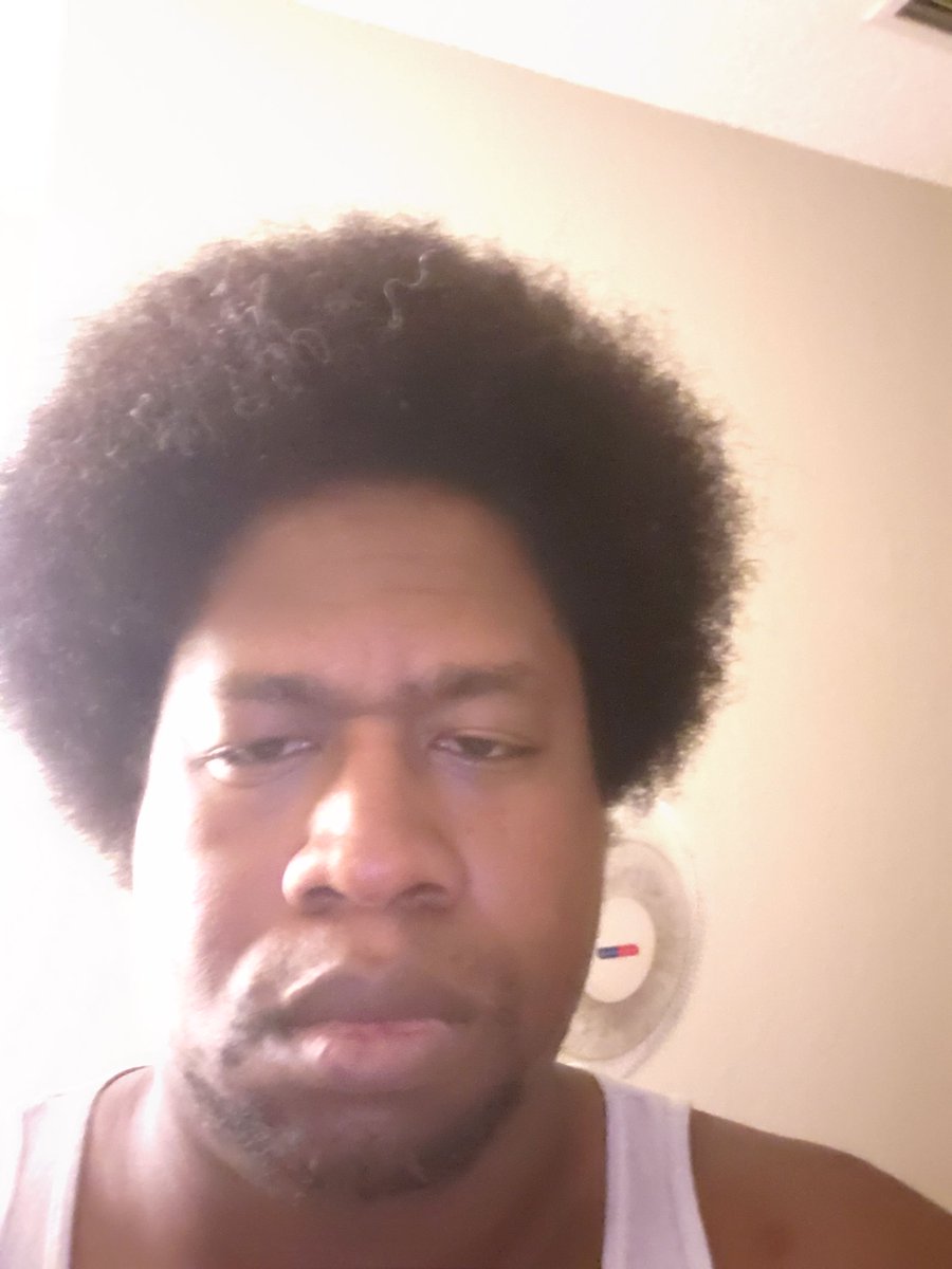 CrehtDigga's tweet photo. The #Afro of Morning Disdain... Gives +3 to RBF, -2 to Charisma, +10 to Aggro, +4 Rude Gestures and +3 to Cooking (only when making coffee). Starts can be enhanced with The Steel Pick from The Block. #naturalhair #gamer #legendaryitem #upwaytooearly https://t.co/aL6jQAOHHP