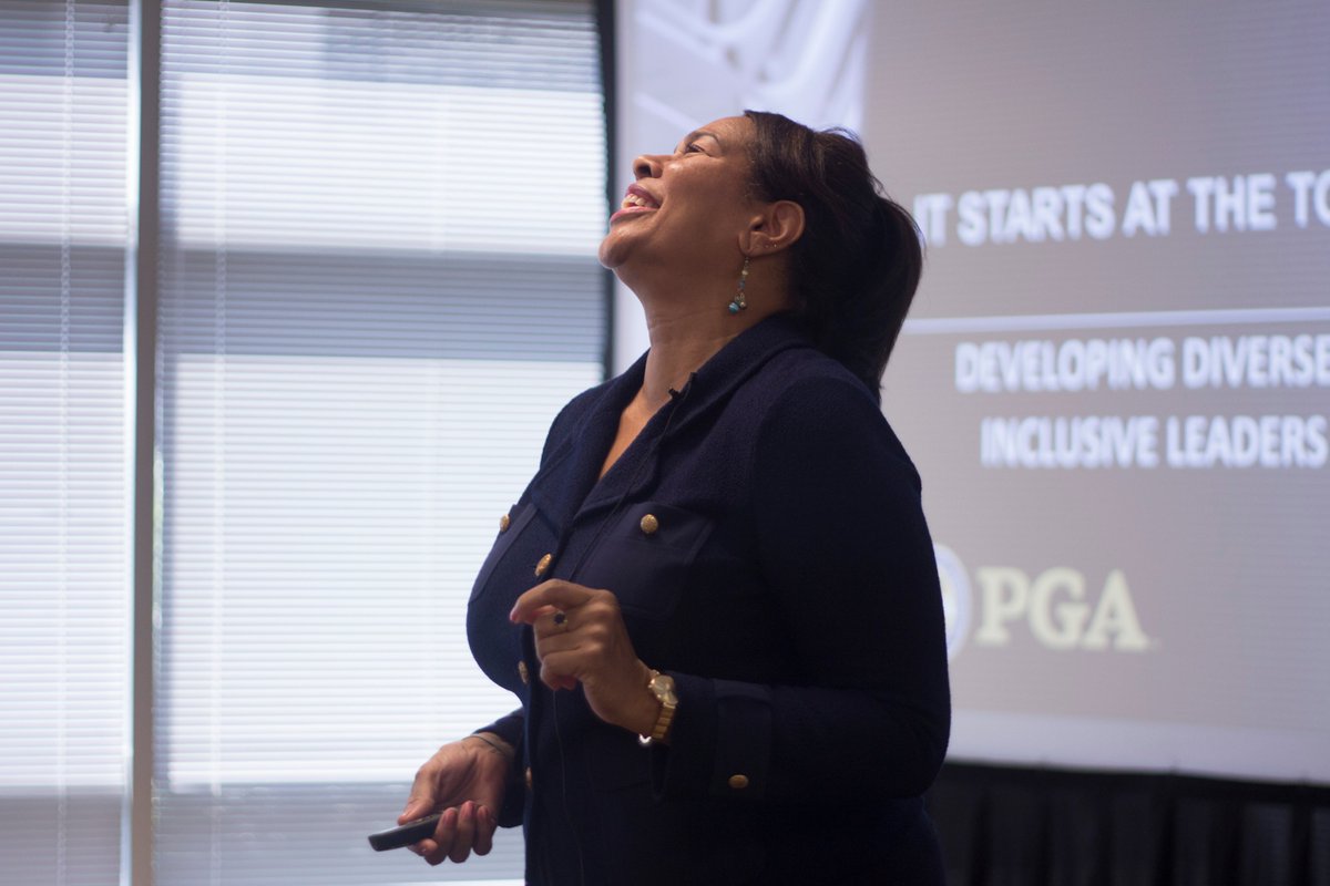TheTMAlliance's tweet photo. Linnet Carty, Global Diversity & Inclusion Educator, PGA of America presenting at the 2019 Inclusion Summit in Atlanta. #TMAEVENTS #WeAreBetterTogether https://t.co/YsG8wpkhR4
