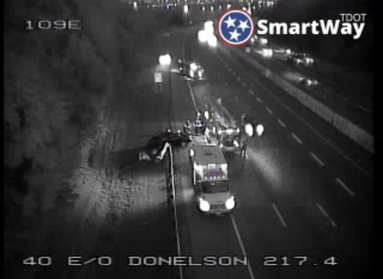 LindsNance's tweet image. DONELSON! Multi car crash on I-40 East (outbound) towards Donelson Pk @WSMV #4WARN #traffic