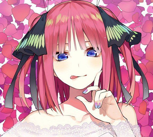 最新トレンド情報さんがTwitterに投稿した中野二乃(五等分の花嫁)のイラスト。