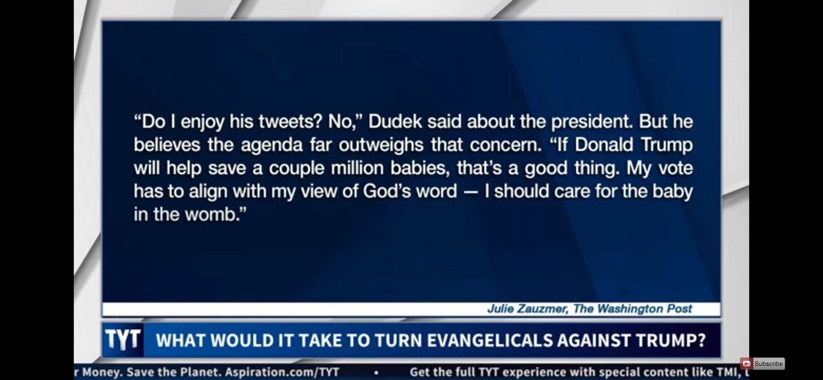 fraliex's tweet image. .@TYT so @realDonaldTrump can "help save a couple million babies, that's a good thing." But once the baby is out of the womb they don't give a shit about what happens to that child. They aren't #prolife but instead they are just #profetus. Just more children in poverty.