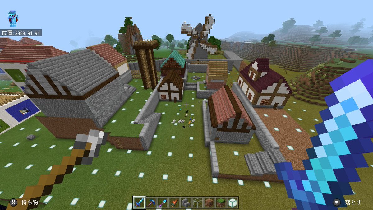 Akia U I ゼルダの伝説 カカリコ村 時のオカリナ ロンロン牧場 釣り堀 イチカラ村 ブレワイ 作りました Minecraft マイクラ マインクラフト Nintendoswitch