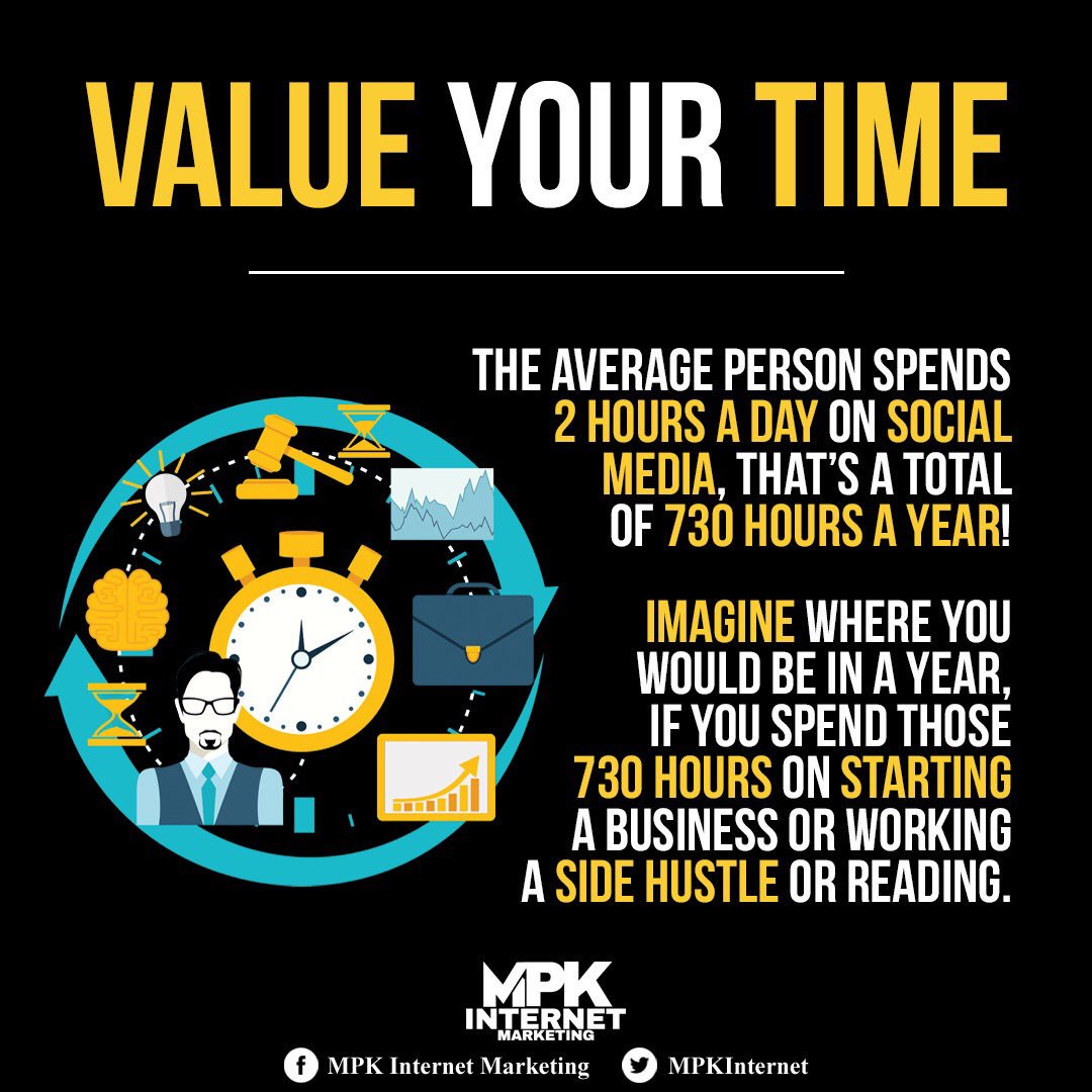 mpkinternet's tweet photo. Value everything, but particularly your time! Time stops for non of us, use it wisely! #timemanagement #WednesdayWisdom #WednesdayThoughts #businessowner #Entrepreneur #time #investinyou #b1networking https://t.co/bZ1cbvJmBO