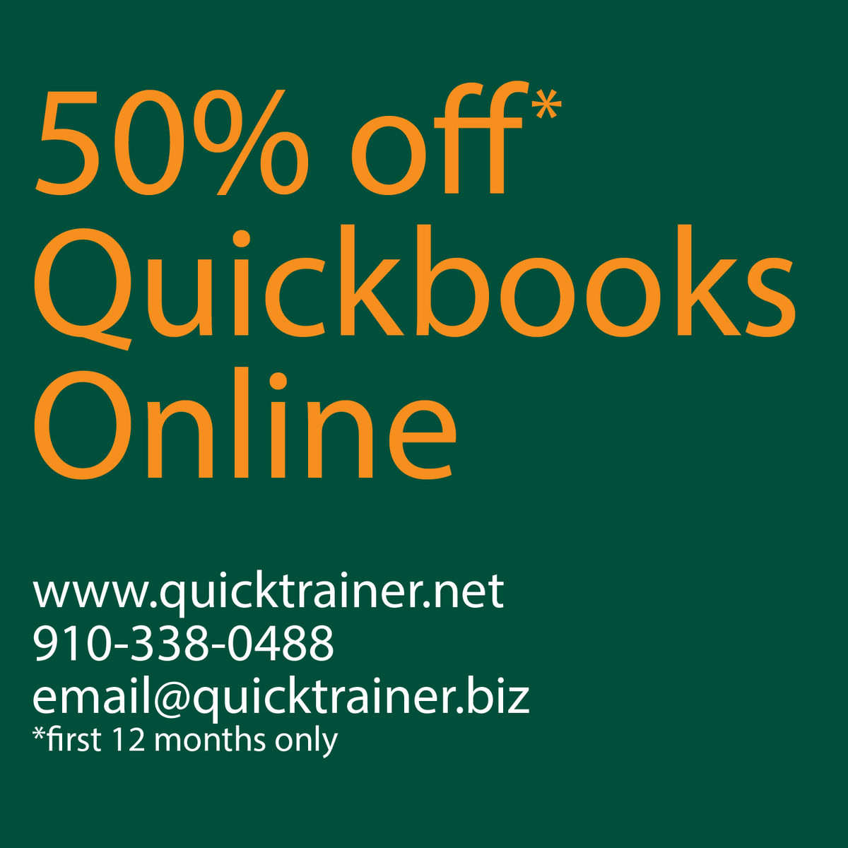 DeniseMerritt's tweet photo. Get Quickbooks Online for 50% off today!

#qbo #quickbooks #bookkeeping #quickbooksclass #smallbusiness #taxes #jobcosting #construction #accounting #startup #payroll #realestate #retail #keepitlocal https://t.co/w3Xune9UJG