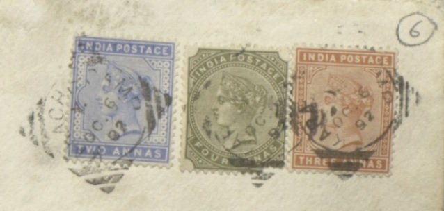BLQatar's tweet photo. Newly #digitized: File of notes on Persia (#Iran) collected by George Curzon for a possible 2nd edition of his 1892 book 'Persia and the Persian Question'. Includes these postage #stamps from British #India https://t.co/FGjF2Gw1pN https://t.co/D6K7oBingi