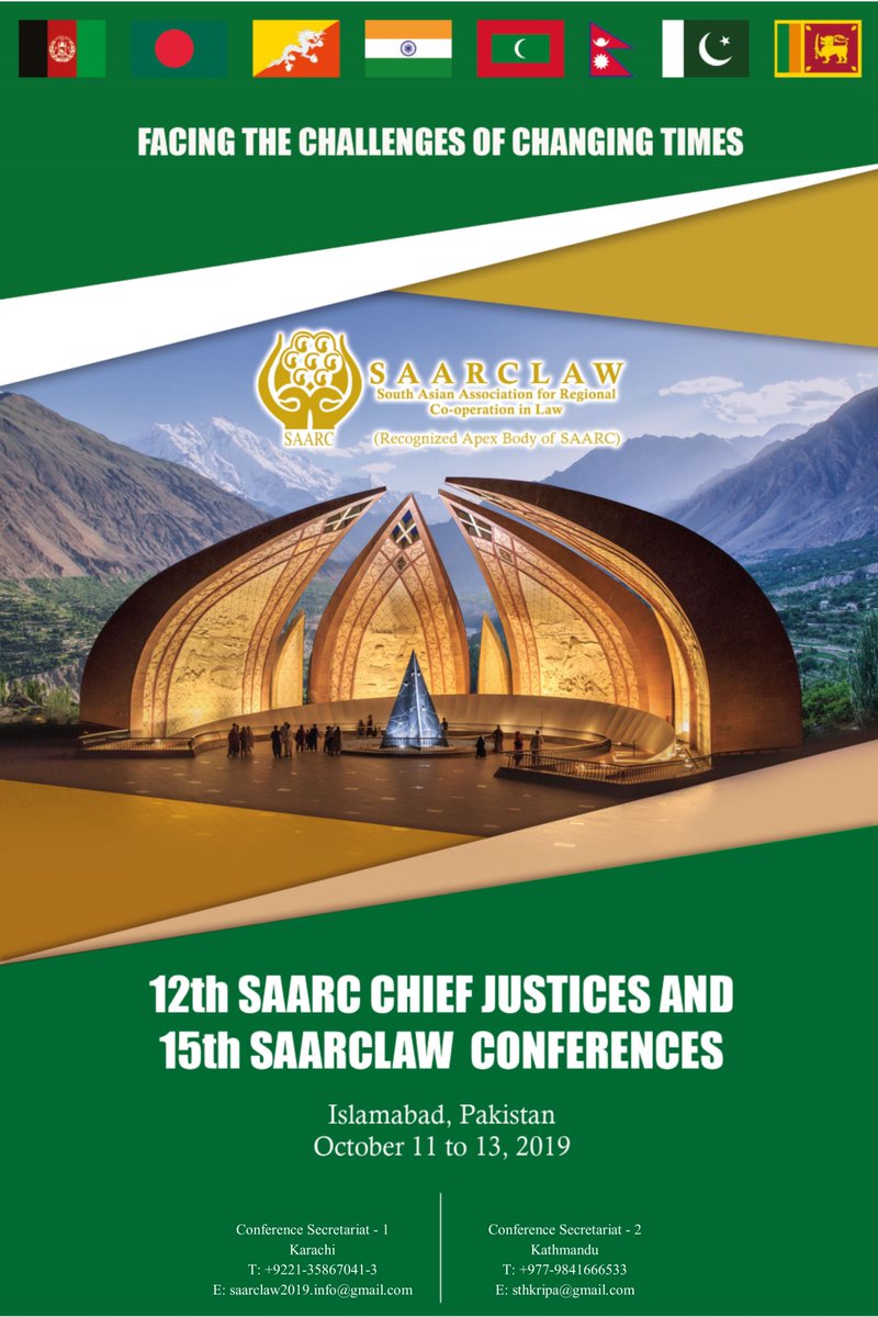Upcoming Event: 12th SAARC Chief Justices’ and 15th SAARCLAW Conferences

saarclaw.org/event_detail.p…
Further details will be shared soon.