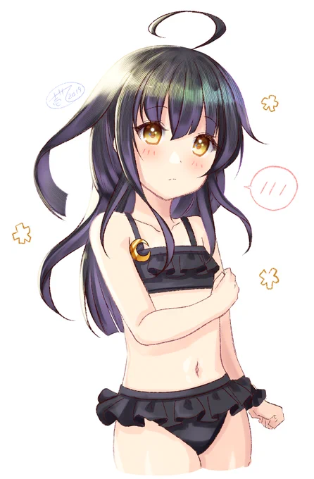 お題箱から「水着な三日月ちゃん」 