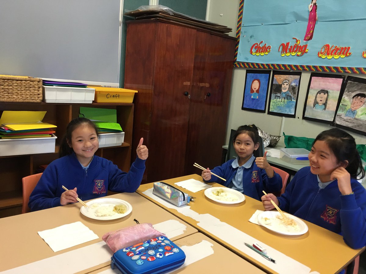 Year 4 Vietnamese students enjoyed healthy Vietnamese food: rice, eggs and vegetable. ⁦<a href="/harringtonst_ps/">Harrington Street PS</a>⁩