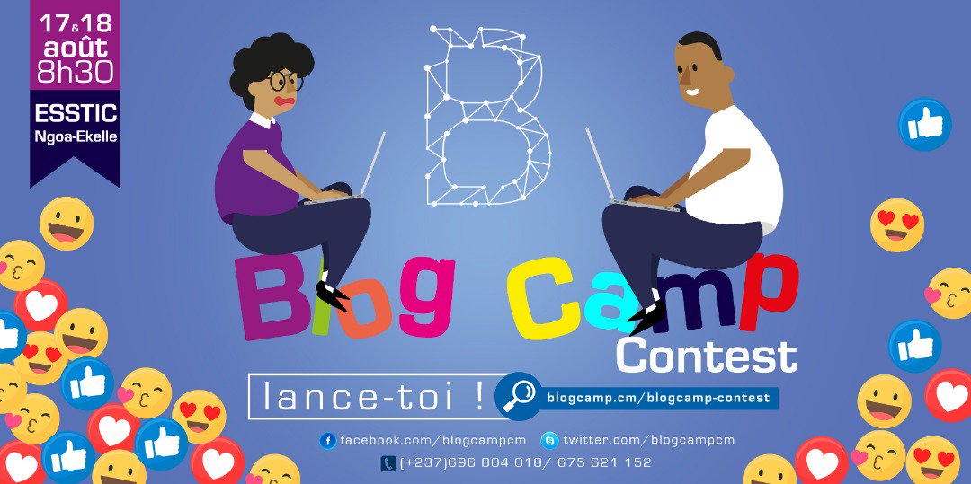 BlogCampCm's tweet image. Les Finalistes et le jury du BlogCamp 2019 Contest sont  consultables ICI:blogcamp.cm/blogcamp19-les…

Réservez votre place gratuitement pour venir soutenir votre candidat préféré ICI :bit.ly/BlogCampTicket

#BlogCamp19