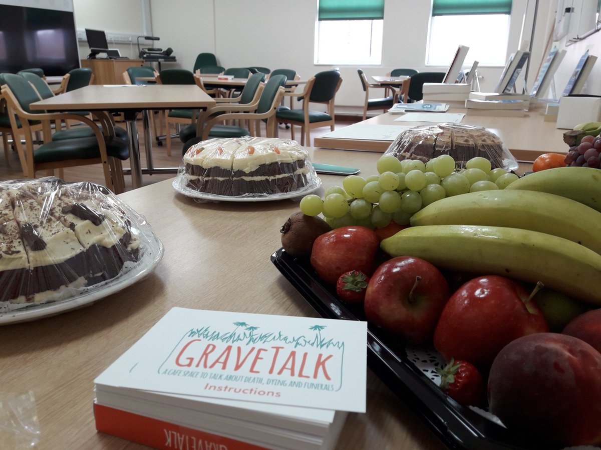 All set up for our second Trust wide Death Cafe <a href="/NorthumbriaNHS/">NorthumbriaNHS</a> 
The stories that come out!
It's only when you can talk about death that you really appreciate living.
