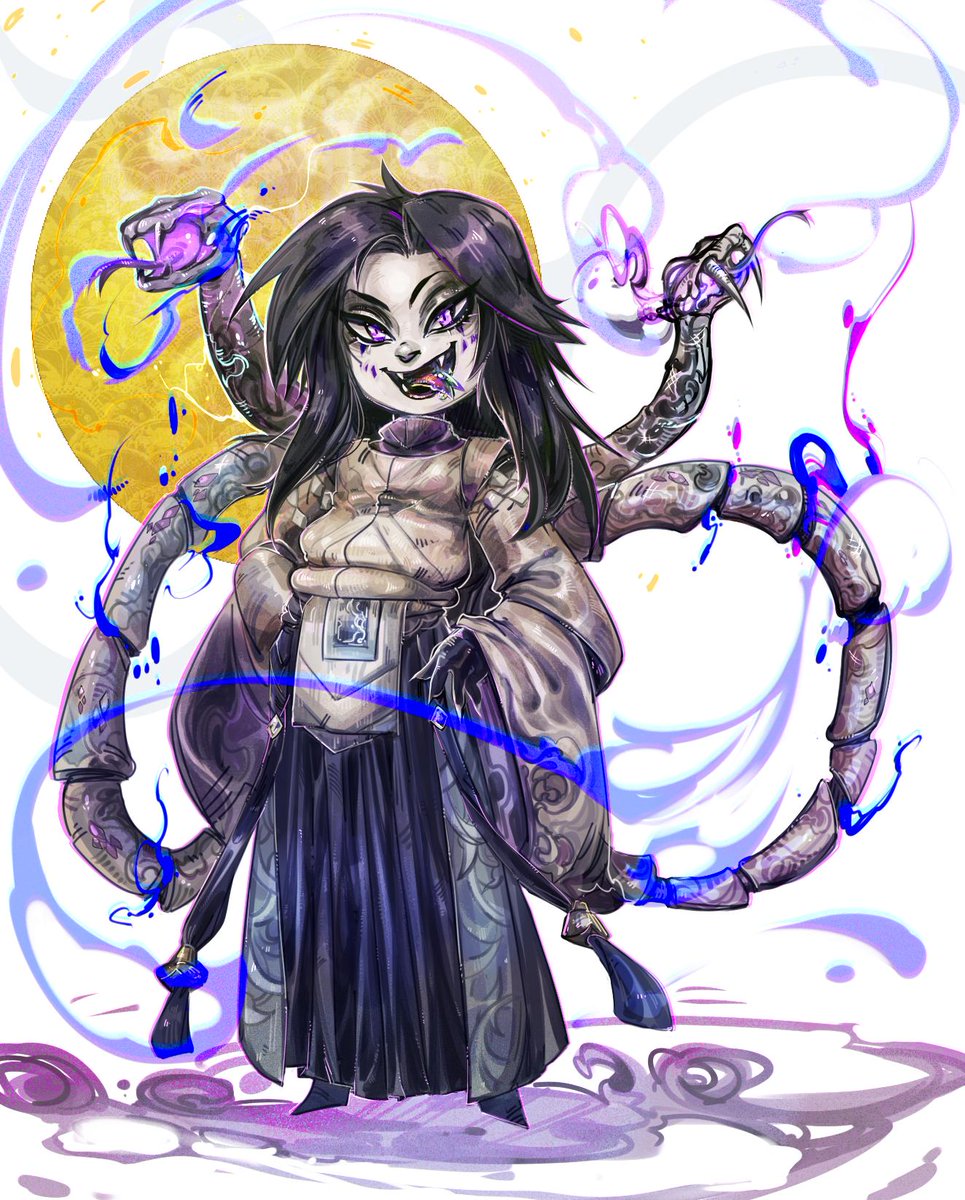 Ripulka's tweet photo. #onmyoji #Orochi #Chibi 

Snake daddy 🐍 https://t.co/O93IDRGTUO