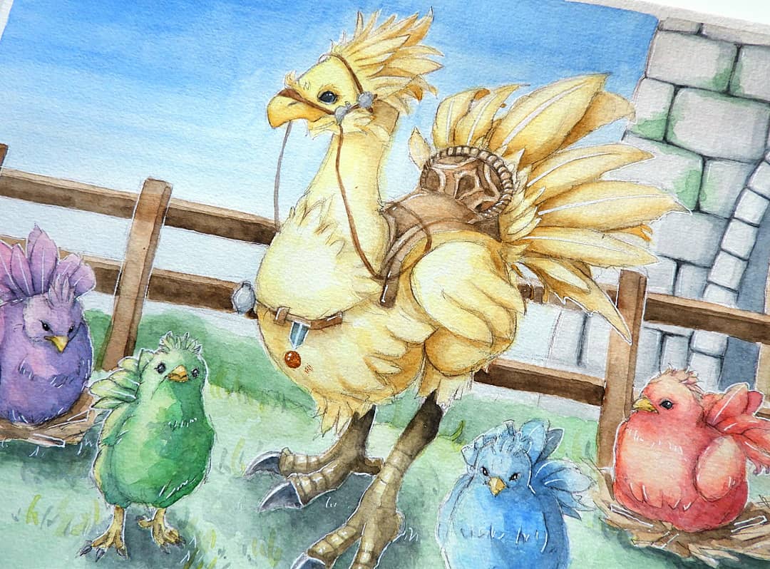 絵画 CHOCOBO RED 絵画 CHOCOBO RED 絵画 CHOCOBO RED Red Chocobo Art - War of the