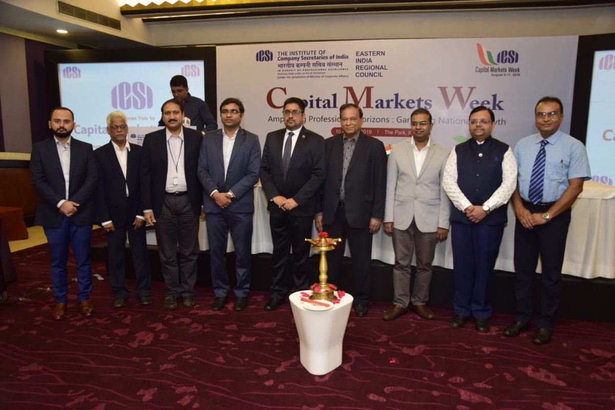 icsi_cs's tweet photo. #ICSI celebrates #CapitalMarketsWeek at Kolkata @RanjeetPandeyCS @ashishgargcs @DeepakKrKhaitan @PradRam9 https://t.co/k7GAAUWRZC
