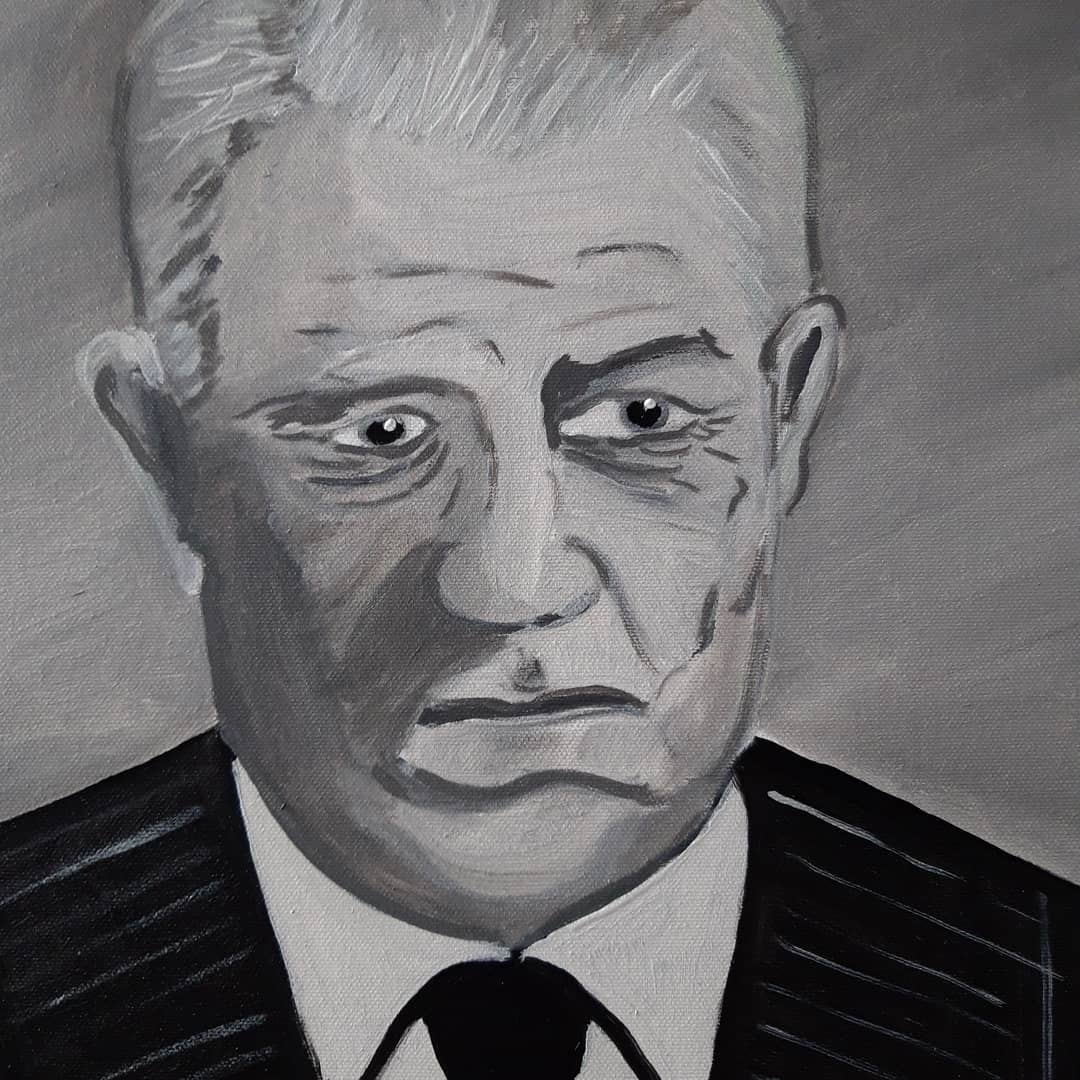 HellElmor's tweet photo. Portrait de Jean Gabin.
Acrylique sur toile. 50 x 61 cm
Portrait of french actor Jean Gabin.
Acrylic on canva.
#elmorhell #paintings #jeangabin #actor #french #noiretblanc #blackandwhite https://t.co/KLFztJjvHg