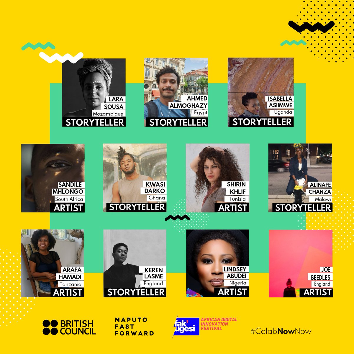 MissLind_Sea's tweet photo. I've been selected as one of the 11 creatives from Africa & the UK for the @SouthernAfrArts ColabNowNow 2019 Residency in partnership w/@mptfastforward + @fakugesi.
Pumped about this. 💛
#ColabNowNow | #SouthernAfricaArts | #ArtistResidency #MaputoFastForward | #Fakugesi https://t.co/clWtmHb564