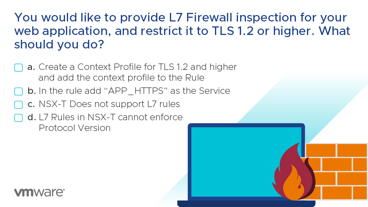 VMware_vDefend's tweet photo. Are you ready? Test your preparedness for the VCAP6-NV with our Exam Prep Question of the Week! Respond below. https://t.co/VlHUfgWJYj