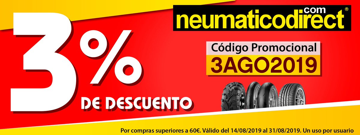 Neumaticodirect's tweet photo. Para que puedas disfrutar mejor del verano hacemos un descuento del 3% en todos nuestros productos 🌞🏄‍♀️
#descuentos #neumaticos https://t.co/Ega0K5MKTT
