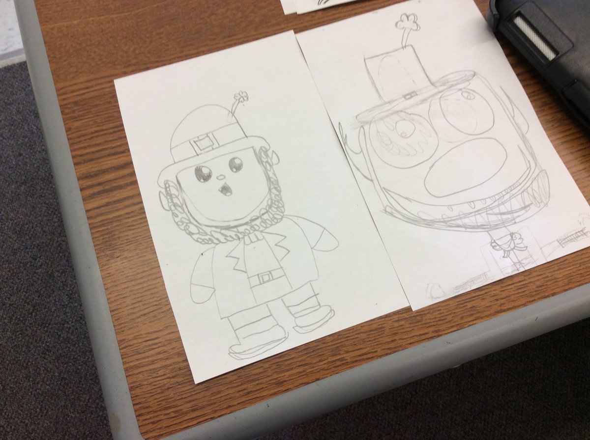 JenniferBerbert's tweet photo. Sometimes listening is just not enough. Sometimes we have to โseeโ to fully understand. Taking a break and attempting to draw a leprechaun. #ipskindness2018 #mapholder https://t.co/YV2soUY8Wn
