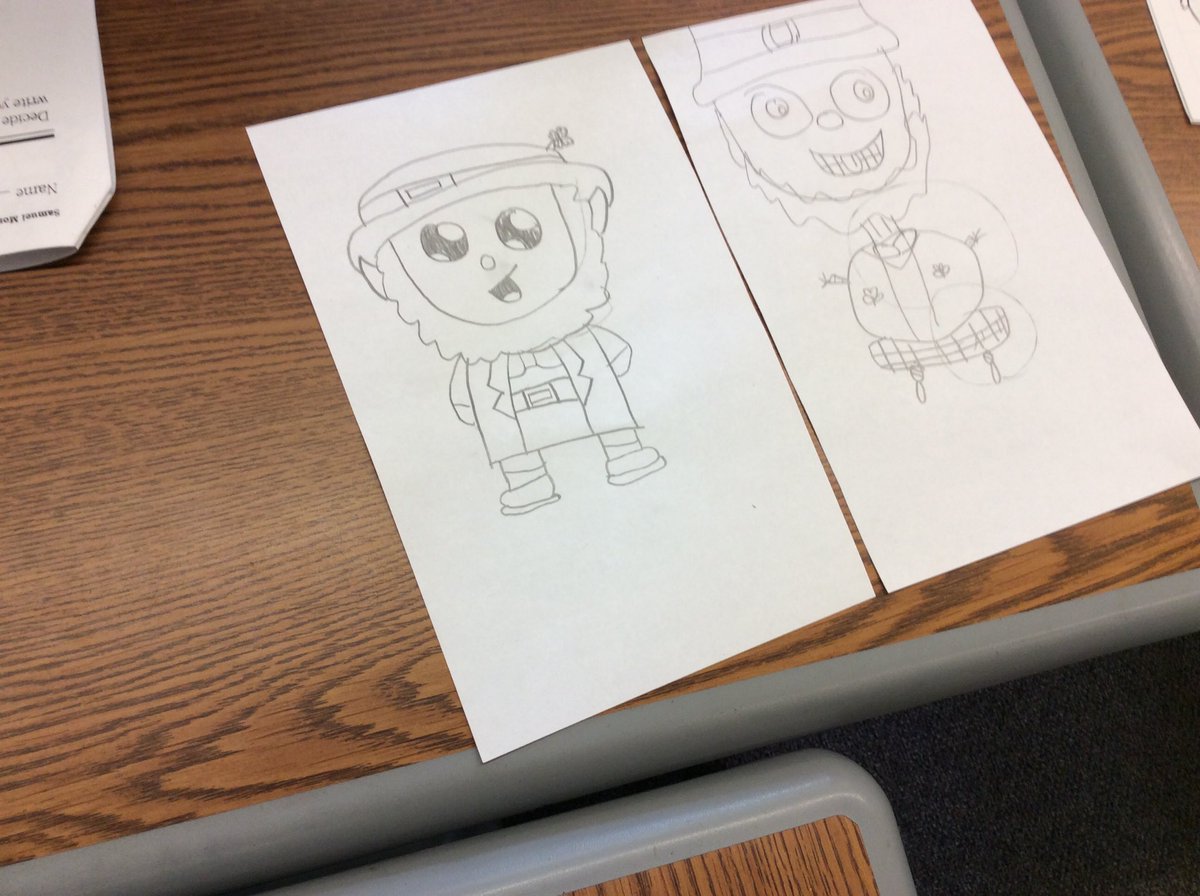 JenniferBerbert's tweet photo. Sometimes listening is just not enough. Sometimes we have to โseeโ to fully understand. Taking a break and attempting to draw a leprechaun. #ipskindness2018 #mapholder https://t.co/YV2soUY8Wn