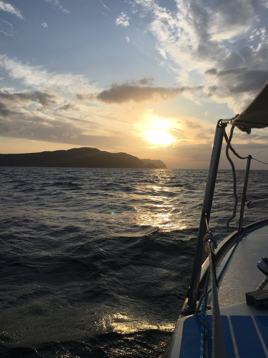 endapkelly's tweet photo. Where else can you sail into the sun on a Thursday evening after work. #LoveDonegal #Hornhead https://t.co/RP9Le2l2M6