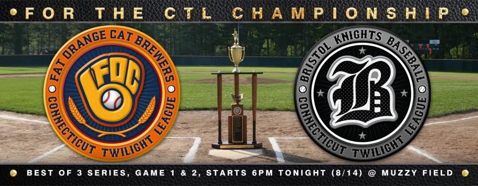 Fort_InDaTree's tweet photo. Bored tonight? Have a bunch unused gas in your car? Come out to Muzzy Field in Bristol tonight at 6 and support the Fat Orange Cat Brew Co. Brewers in the championship series! @CTLbaseball @FOCBrewers https://t.co/r17Q5wIYfW