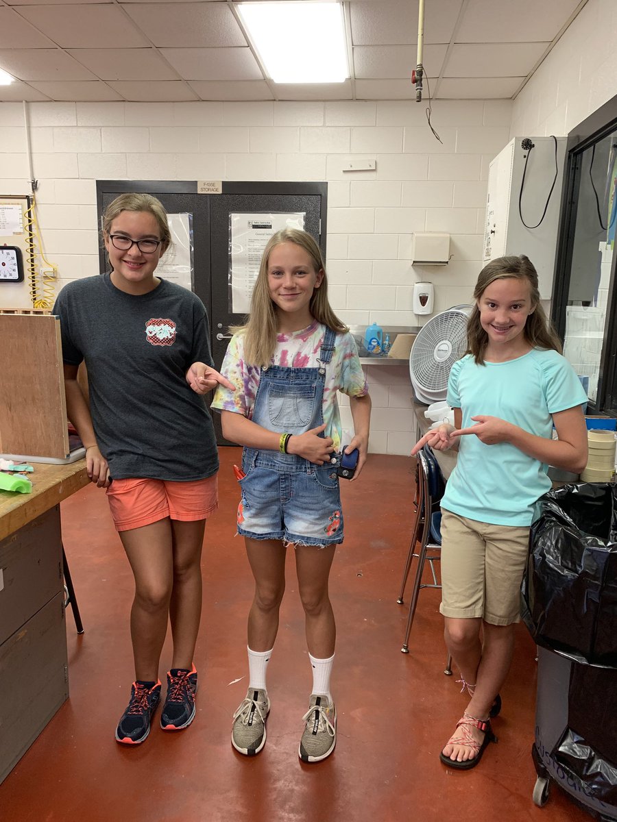 My heart is full!! These girls came in early to work on their tiny house project for our BCPS middle school engineering camp. I love their enthusiasm and creativity!Today we get to add lights to our designs! #ignitelearningbcps