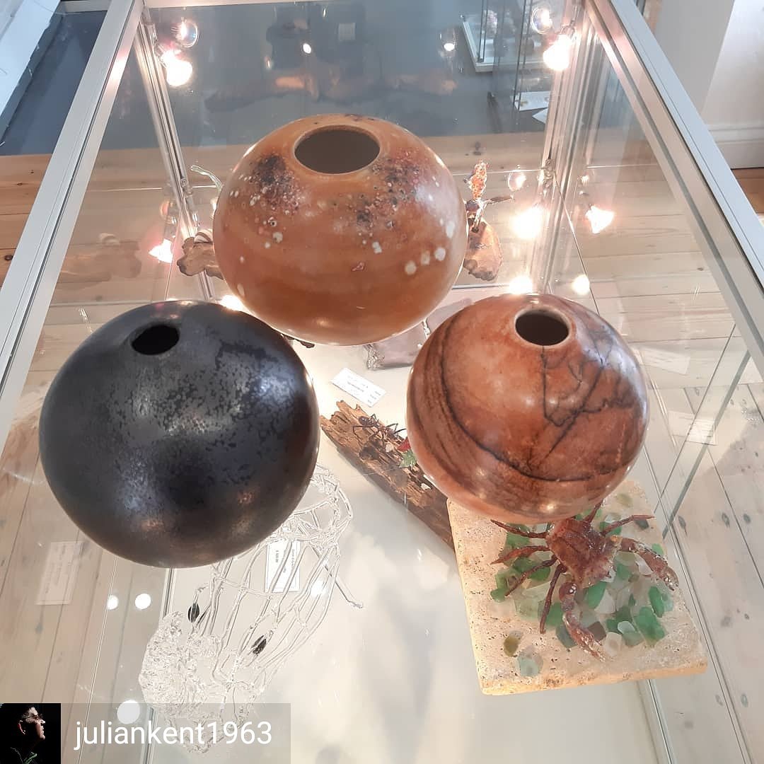 New <a href="/juliankent1963/">Julian Kent</a>  saggar fired pots are now at the gallery #margate #margateoldtown #artlovers
