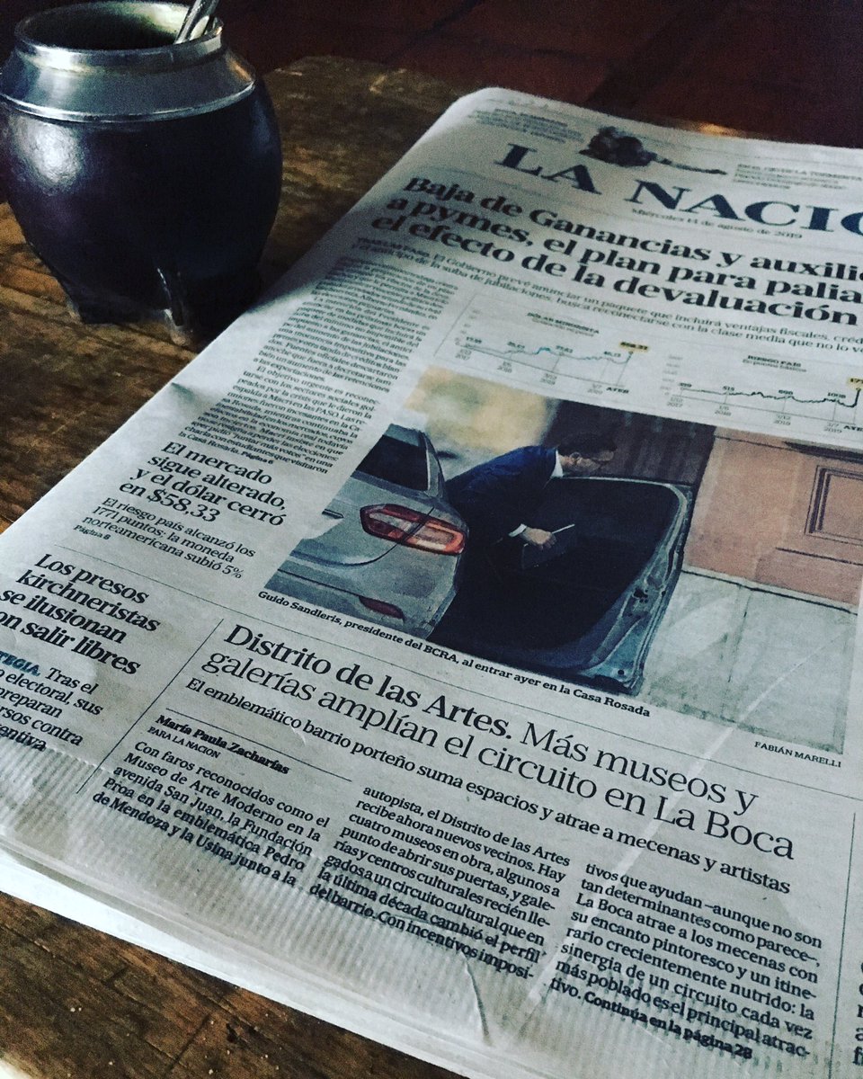 Desayunando con mi nota de tapa 📰 Acá se puede leer: lanacion.com.ar/2277326
4 nuevos museos en La Boca amplían el <a href="/DistArtes/">Distrito Artes BA</a> 
#distritodelasartes <a href="/lncultura/">LA NACION Cultura</a> @fundacion_proa <a href="/modernoba/">Museo Moderno</a> <a href="/UsinadelArte/">Usina del Arte</a> @FBancoSantander <a href="/QUADROGALERIA/">QUADRO</a>