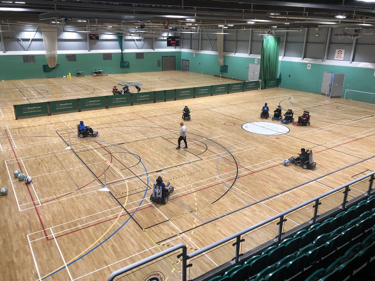 RyanSipple's tweet photo. Back at Stoke Mandeville Stadium today supporting The @FA’s Emerging Talent Pathway for Powerchair Football! 

@MDUK_News @The_WFA ⚽️

#PowerchairFootball https://t.co/vj1maOHg2U