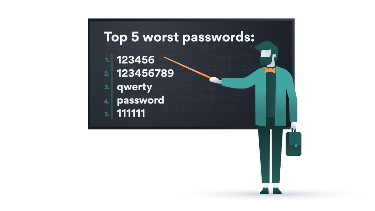 NordPass's tweet photo. Some things do not change over time. Including the worst #passwords. Make sure you're not using any of these: https://t.co/IkpJjbRNfp #worstpassword #CyberSecurity https://t.co/1Cr5ULQxAT