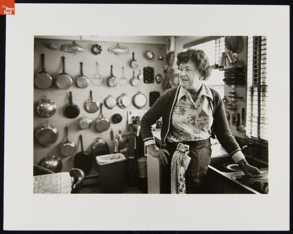 JUArchivist's tweet photo. Famed chef, author, and tv personality #JuliaChild would have turned 107 years old today. #HappyBirthday!! #IsThereCake #BirthdayTwins @thehenryford #BensonFordRC THF286977 https://t.co/fSO52KA0KE https://t.co/qZi8VZBgEd