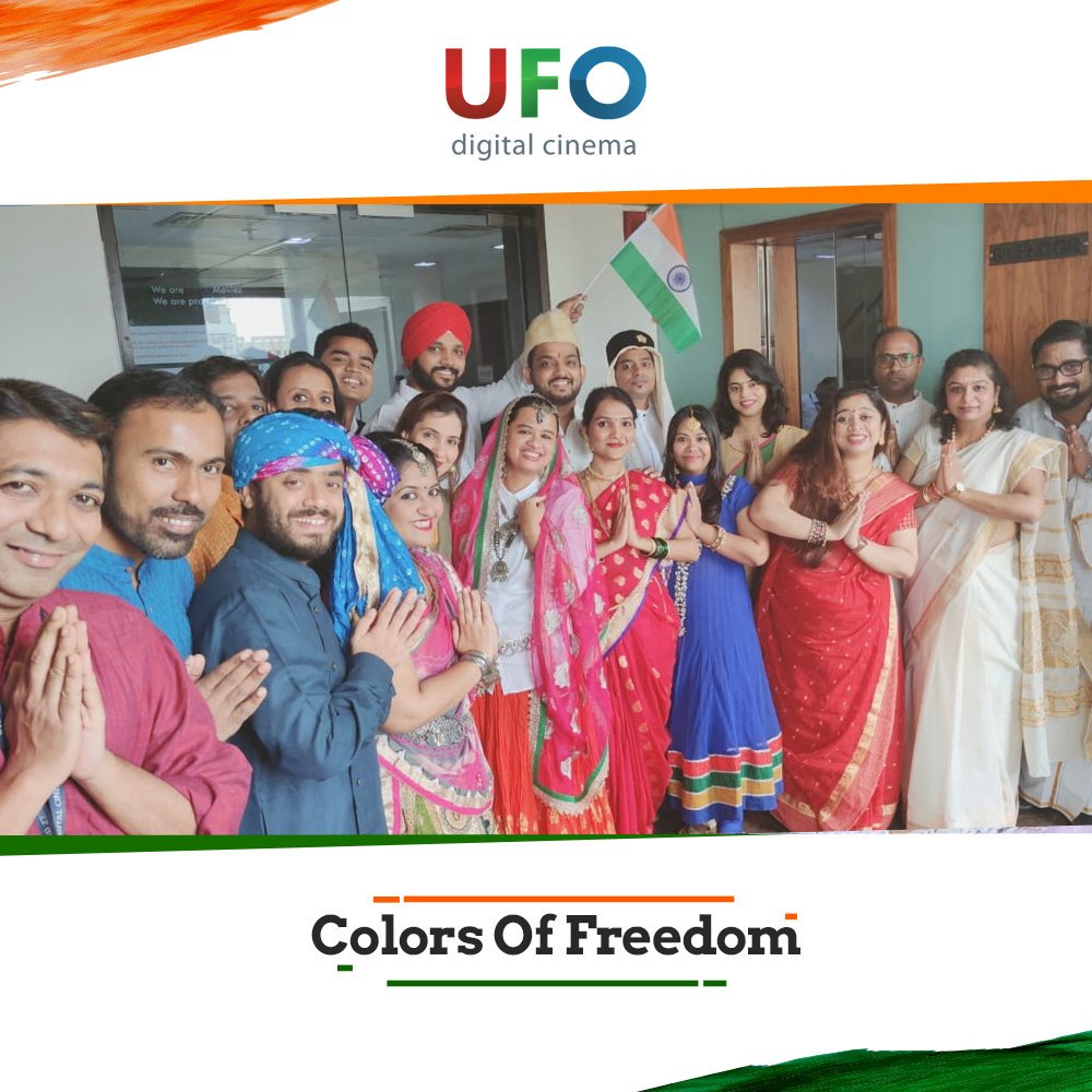 UFOMoviez's tweet photo. Religion wala jo column hota hai, usme hum bold aur capital mein INDIAN likhte hai.
UFOrians celebrating Independence Day in full zeal!
#LifeAtUFO
#HappyIndependence2019
#Freedom #Cinema #HappyIndependence #Independence #UFOMoviez #UFO https://t.co/fZLkUshskv