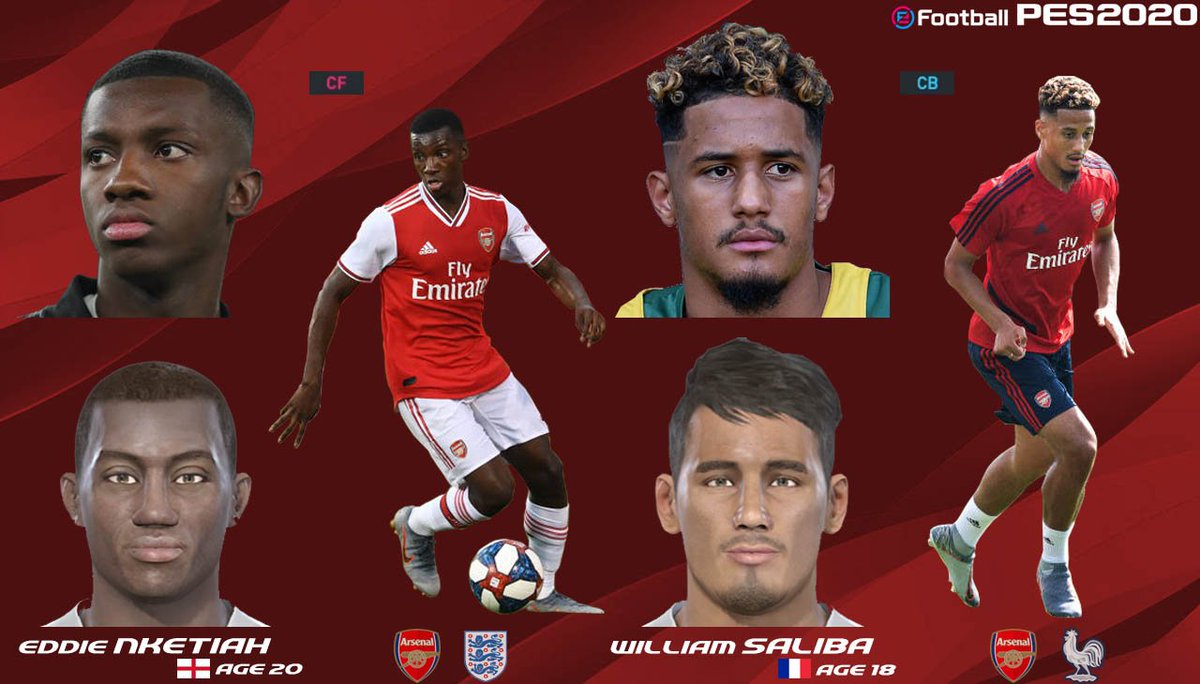 Pes 2021 Face Suggestions On Twitter Arsenal Players Suggestions For Pes2020 Joe Willock Reiss Nelson Eddie Nketiah Loan William Saliba Loan Bukayo Saka
