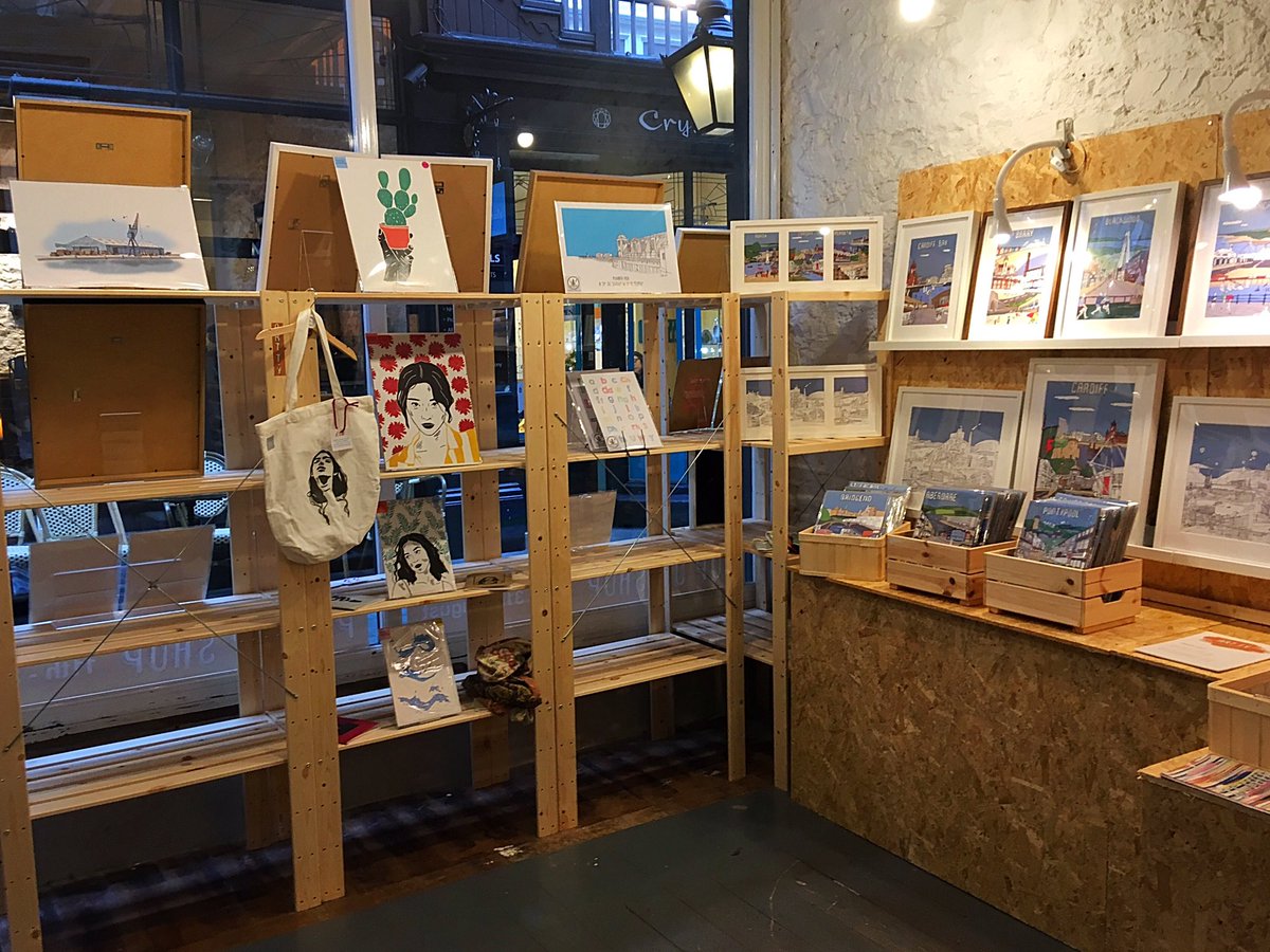 stevensmith_81's tweet photo. Displaying some of my prints. Pop along to the Pop-up Shop in Castle Arcade, Cardiff for unique art designs. Part of the talks red Art Ty Collective. I’m there until Saturday but the shop is open until 31st Aug! #HandmadeHour #shopindie https://t.co/PcyZgyAnOr