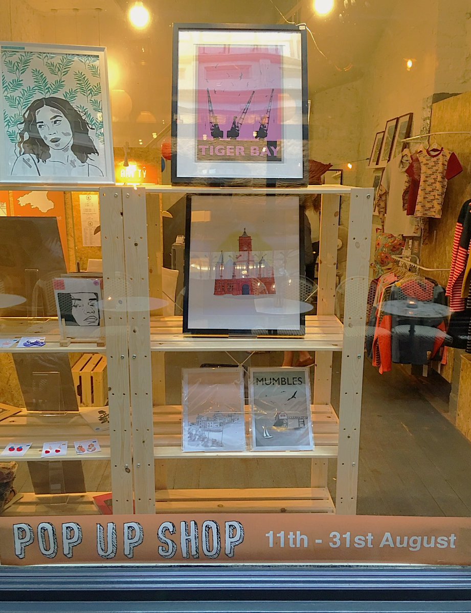 stevensmith_81's tweet photo. Displaying some of my prints. Pop along to the Pop-up Shop in Castle Arcade, Cardiff for unique art designs. Part of the talks red Art Ty Collective. I’m there until Saturday but the shop is open until 31st Aug! #HandmadeHour #shopindie https://t.co/PcyZgyAnOr