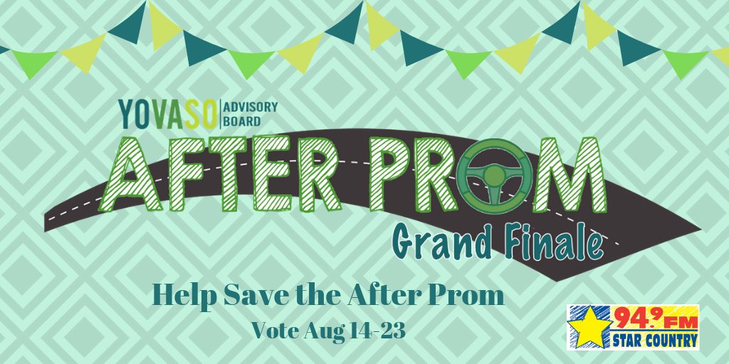 The After Prom Grand Finale Event is in jeopardy of going away, due to lack of funding. You can help save the After Prom. They are in a national competition to win $25,000 grant. Now through Friday, August 23rd, go to VotePromParty.com to help save the event. Vote Now!